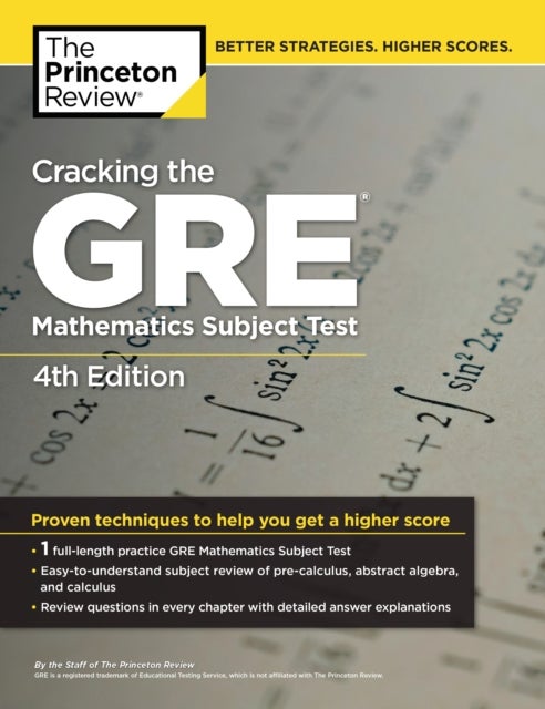 Bilde av Cracking The Gre Mathematics Subject Test, 4th Edition Av The Princeton Review