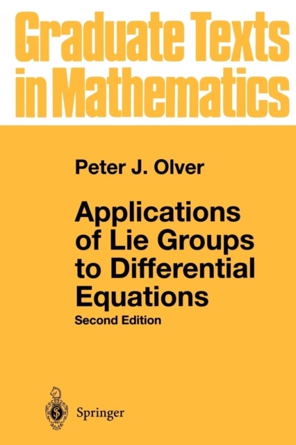 Bilde av Applications Of Lie Groups To Differential Equations Av Peter J. Olver
