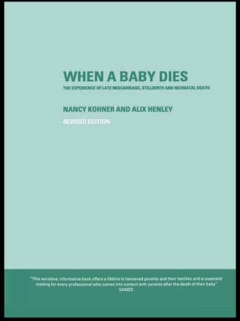 When A Baby Dies - The Experience of Late Miscarriage, Stillbirth and Neonatal Death