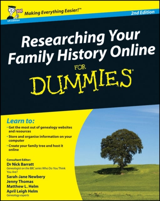 Bilde av Researching Your Family History Online For Dummies Av Nick (sticks Research Agency) Barratt, Sarah Newbery, Jenny Thomas, Matthew L. Helm, April Leigh