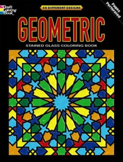 Bilde av Geometric Stained Glass Coloring Book Av Dover Dover