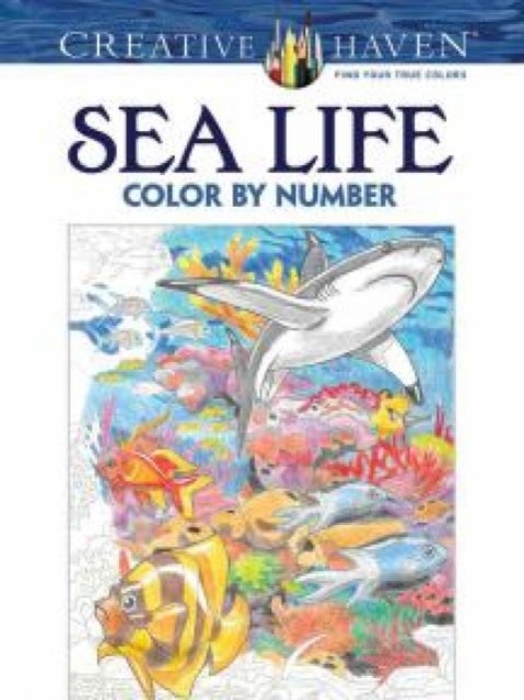 Bilde av Creative Haven Sea Life Color By Number Coloring Book Av George Toufexis