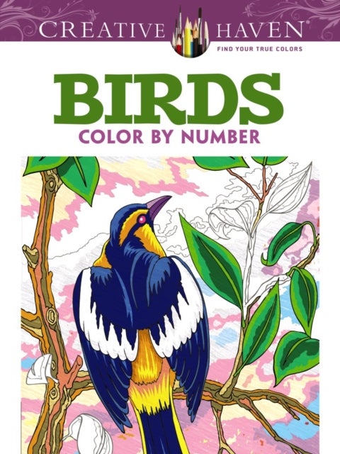Bilde av Creative Haven Birds Color By Number Coloring Book Av George Toufexis