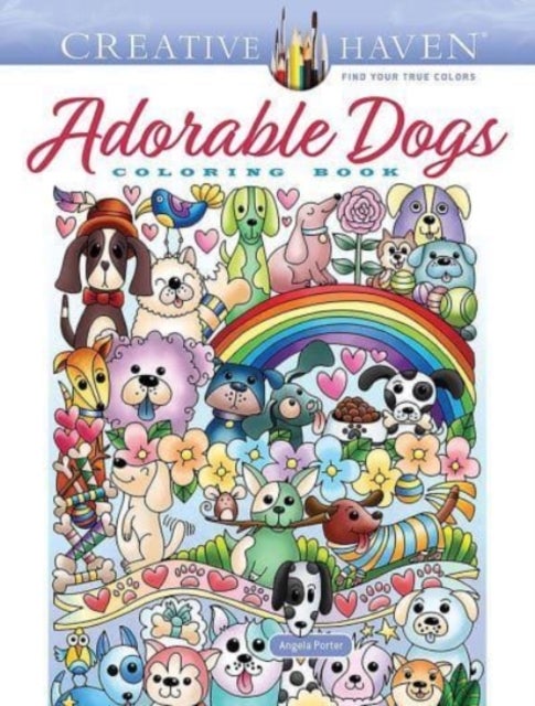 Bilde av Creative Haven Adorable Dogs Coloring Book Av Angela Porter