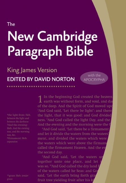 Bilde av New Cambridge Paragraph Bible With Apocrypha, Black Calfskin Leather, Kj595:ta Black Calfskin