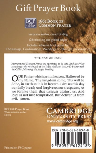 Bilde av Book Of Common Prayer, Gift Edition, White Cp221 601b White
