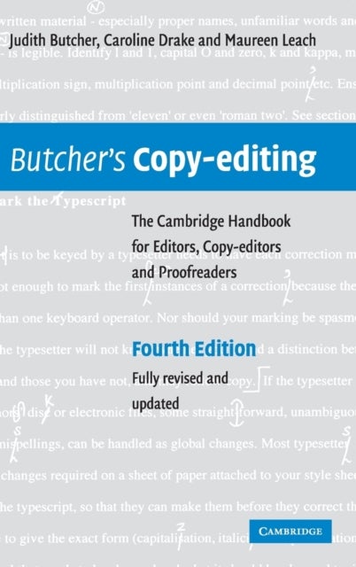 Bilde av Butcher&#039;s Copy-editing Av Judith Butcher, Caroline Drake, Maureen Leach