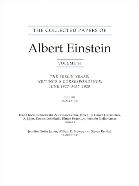 Bilde av The Collected Papers Of Albert Einstein, Volume 16 (translation Supplement) Av Albert Einstein
