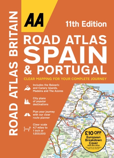 Bilde av Aa Road Atlas Spain &amp; Portugal