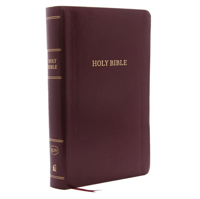 KJV Holy Bible: Personal Size Giant Print with 43,000 Cross References, Burgundy Leather-Look, Red L