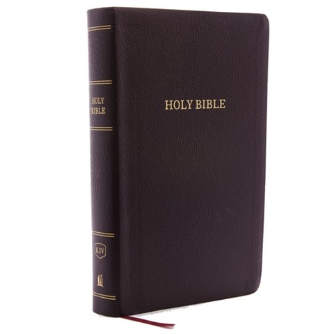 KJV Holy Bible: Personal Size Giant Print with 43,000 Cross References, Burgundy Bonded Leather, Red