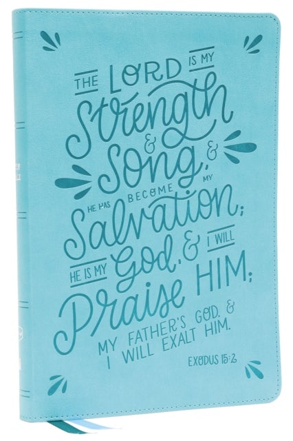 NKJV, Thinline Bible, Verse Art Cover Collection, Leathersoft, Teal, Red Letter, Comfort Print - Holy Bible, New King James Version