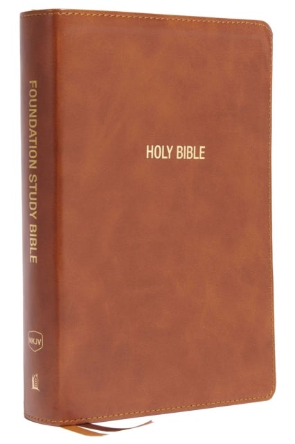 Bilde av Nkjv, Foundation Study Bible, Large Print, Leathersoft, Brown, Red Letter, Comfort Print Av Thomas Nelson