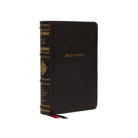 NKJV, Personal Size Reference Bible, Sovereign Collection, Leathersoft, Black, Red Letter, Comfort P - Holy Bible, New King James Version
