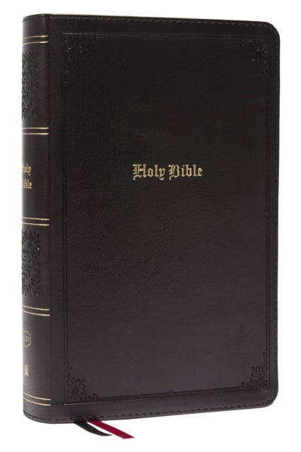 KJV, Personal Size Large Print Single-Column Reference Bible, Leathersoft, Black, Red Letter, Thumb - Holy Bible, King James Version