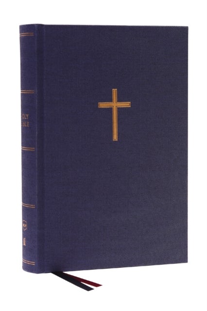 NKJV, Single-Column Wide-Margin Reference Bible, Cloth over Board, Blue, Red Letter, Comfort Print - Holy Bible, New King James Version