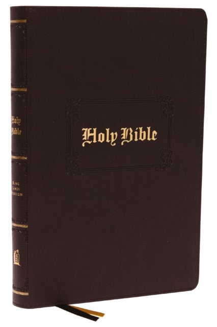 KJV Holy Bible Large Print Center-Column Reference Bible, Brown Leathersoft, 53,000 Cross References - Holy Bible, King James Version