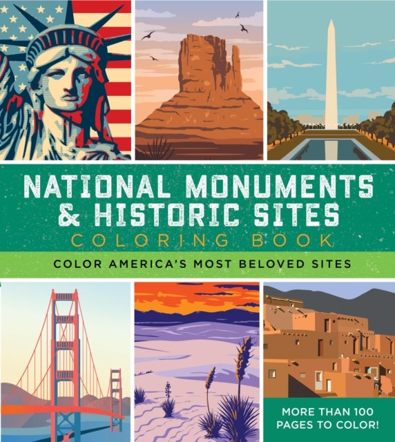 Bilde av National Monuments &amp; Historic Sites Coloring Book Av Editors Of Chartwell Books