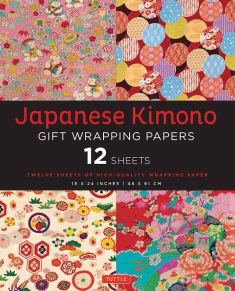 Japanese Kimono Gift Wrapping Papers - 12 Sheets - 18 x 24 inch (45 x 61 cm) Wrapping Paper