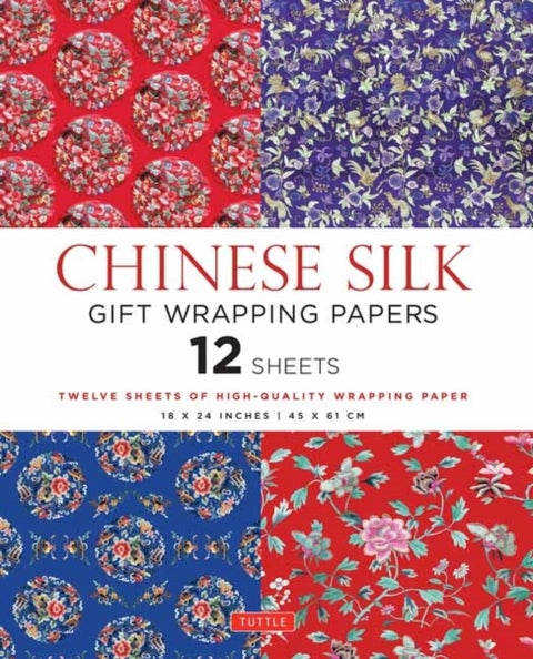 Chinese Silk Gift Wrapping Papers - 12 Sheets - 18 x 24 inch (45 x 61 cm) Wrapping Paper