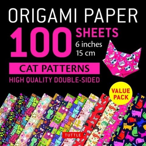 Origami Paper 100 sheets Cat Patterns 6" (15 cm) - Tuttle Origami Paper: Double-Sided Origami Sheets Printed with 12 Different Patterns: Instructions f