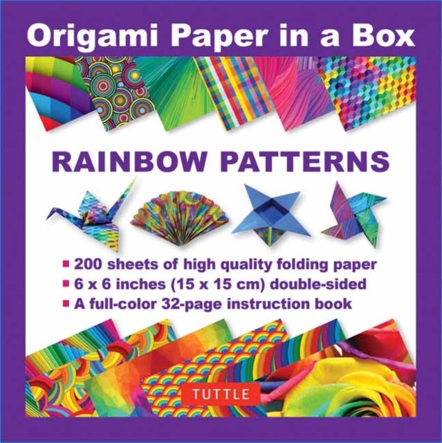 Bilde av Origami Paper In A Box - Rainbow Patterns Av Tuttle Publishing