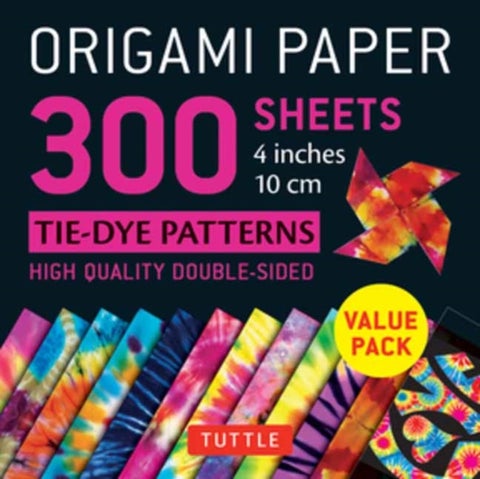 Origami Paper 300 sheets Tie-Dye Patterns 4" (10 cm) - Tuttle Origami Paper: Double-Sided Origami Sheets Printed with 12 Different Designs