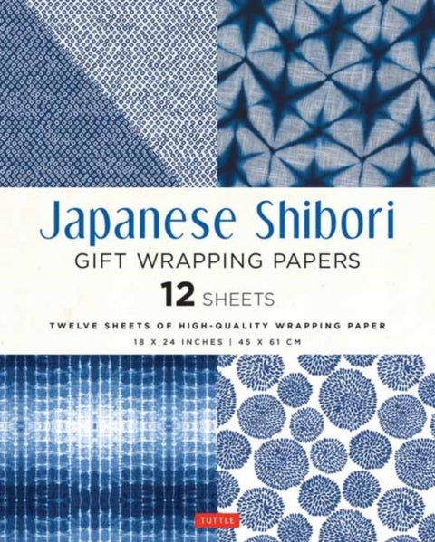Japanese Shibori Gift Wrapping Papers - 12 Sheets - 18 x 24 inch (45 x 61 cm) Wrapping Paper