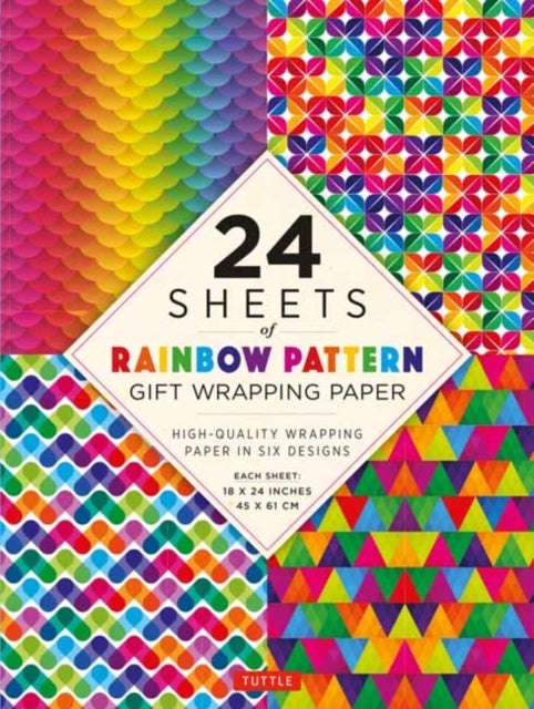 Bilde av Rainbow Patterns Gift Wrapping Paper - 24 Sheets Of Av Tuttle Publishing