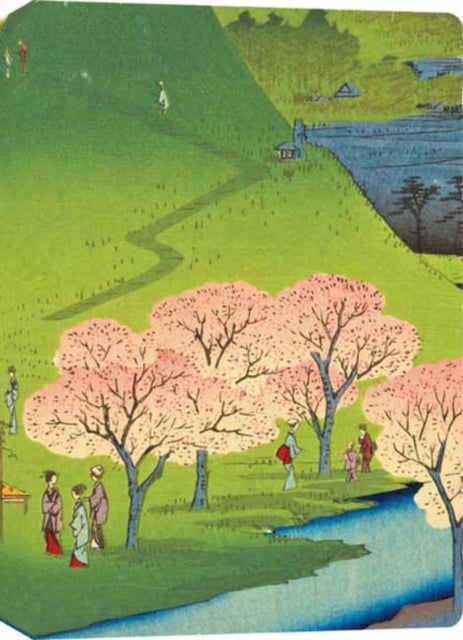 Hiroshige Cherry Blossoms Lined Hardcover Journal - Blank Notebook with Ribbon Bookmark