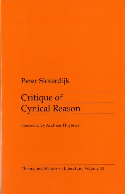 Bilde av Critique Of Cynical Reason Av Peter Sloterdijk
