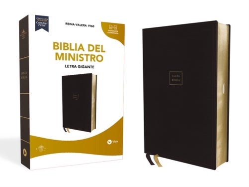 RVR60, Biblia del Ministro, Letra gigante, Leathersoft, Negro, Palabras de Jesus en Rojo, Comfort Pr