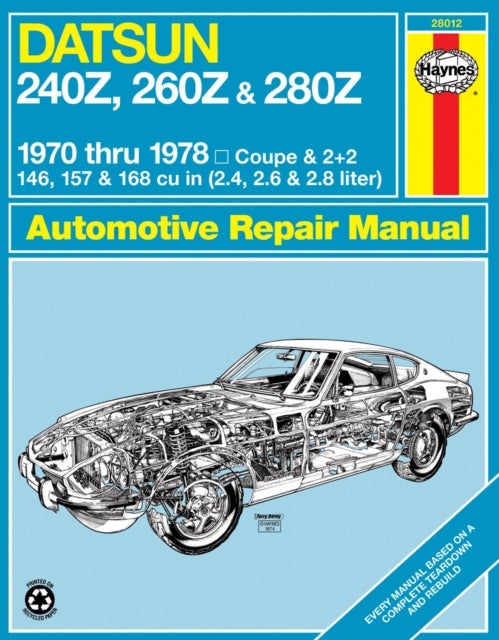 Bilde av Datsun 240z (1970-1973), 260z (1974-1975) &amp; 280z (1976-1978) Haynes Repair Manual (usa) Av Haynes Publishing