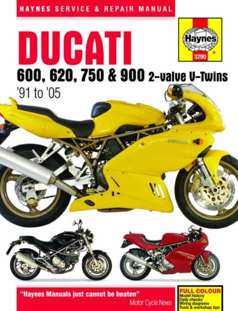 Bilde av Ducati 600, 620, 750 &amp; 900 2-valve V-twins (91 - 05) Haynes Repair Manual Av Haynes Publishing