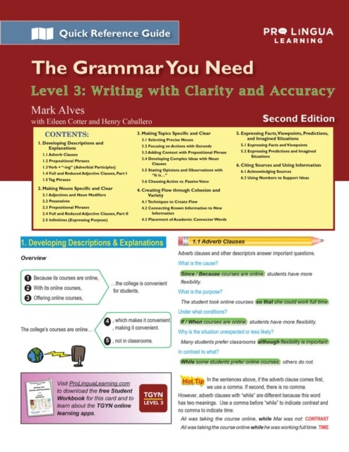 Writing with Clarity and Accuracy - The Grammar You Need, Level 3