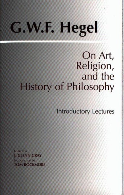 On Art, Religion, and the History of Philosophy - Introductory Lectures