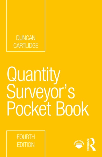 Bilde av Quantity Surveyor&#039;s Pocket Book Av Duncan (construction Procurement Consul Cartlidge