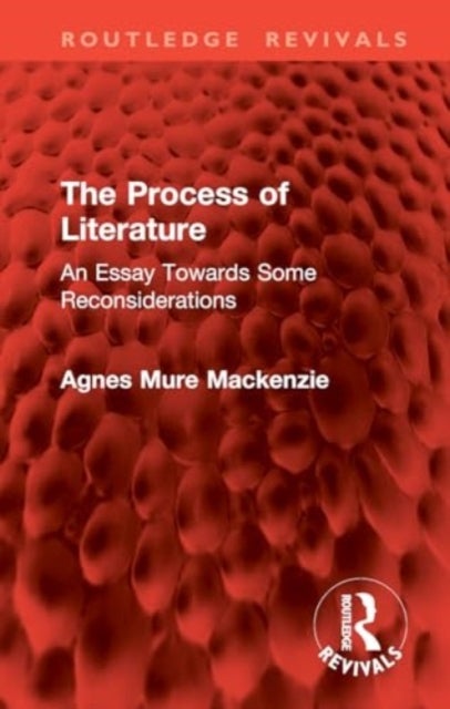 The Process of Literature - An Essay Towards Some Reconsiderations