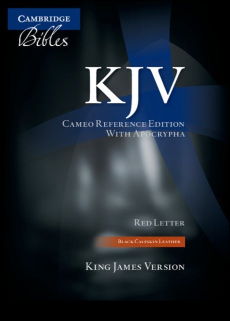 Bilde av Kjv Cameo Reference Bible With Apocrypha, Black Calfskin Leather, Red-letter Text, Kj455:xra Black C