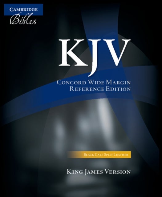 Bilde av Kjv Concord Wide Margin Reference Bible, Black Calf Split Leather, Kj764:xm