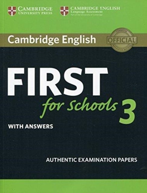 Bilde av Cambridge English First For Schools 3 Student&#039;s Book With Answers