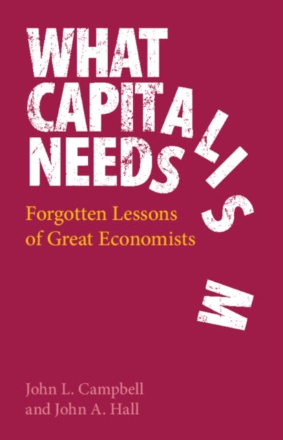 Bilde av What Capitalism Needs Av John L. Campbell, John A. (mcgill University Montreal) Hall