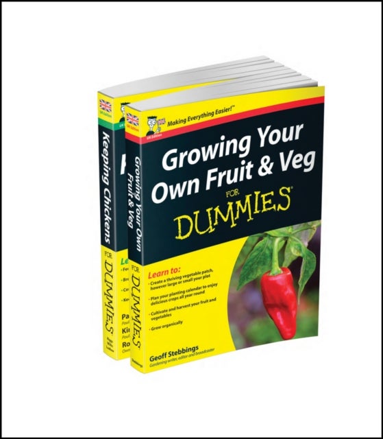 Bilde av Self-sufficiency For Dummies Collection - Growing Your Own Fruit &amp; Veg For Dummies/keeping Chickens Av Geoff Stebbings, Pammy (farmer And Columnis