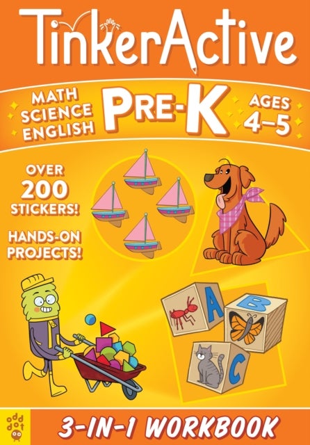TinkerActive Pre-K 3-in-1 Workbook - Math, Science, English Language Arts