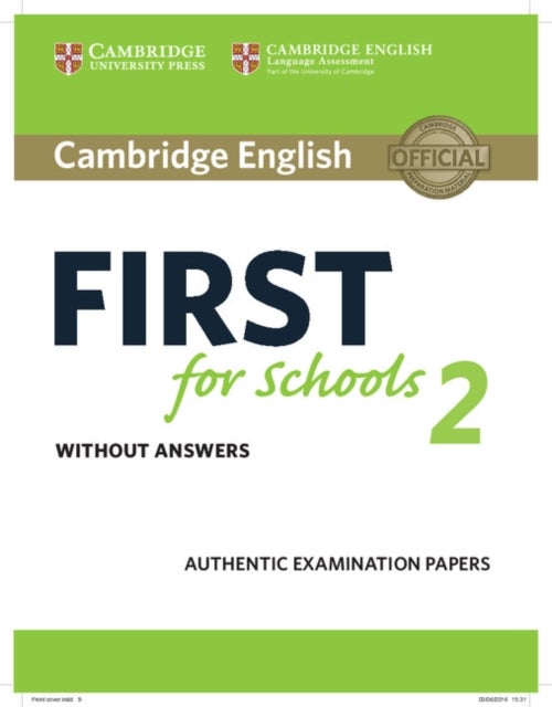Bilde av Cambridge English First For Schools 2 Student&#039;s Book Without Answers