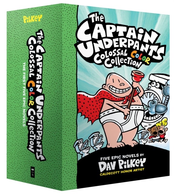 Bilde av The Captain Underpants Colossal Color Collection (captain Underpants #1-5 Boxed Set) Av Dav Pilkey
