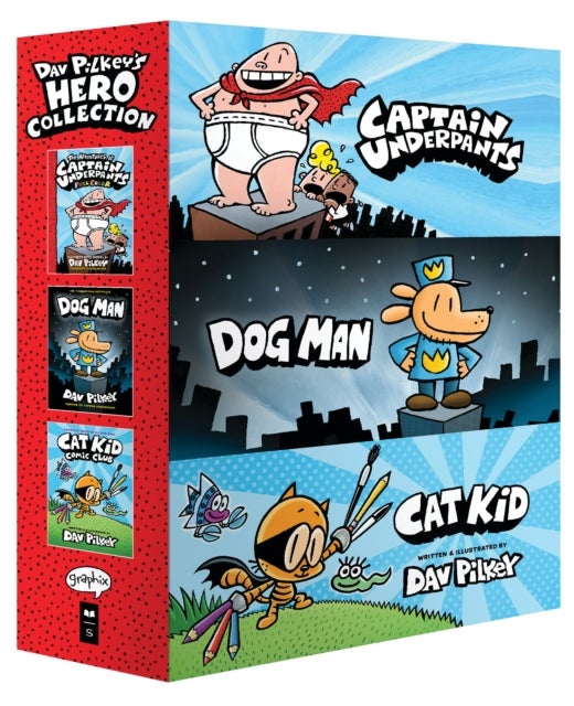 Bilde av Dav Pilkey&#039;s Hero Collection (captain Underpants #1, Dog Man #1, Cat Kid Comic Club #1) Av Dav Pilkey
