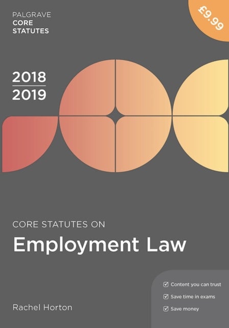 Bilde av Core Statutes On Employment Law 2018-19 Av Rachel (university Of Reading Reading) Horton