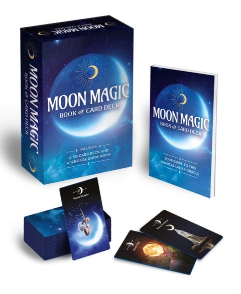 Moon Magic Book & Card Deck - Includes a 50-Card Deck and a 128-Page Guide Book