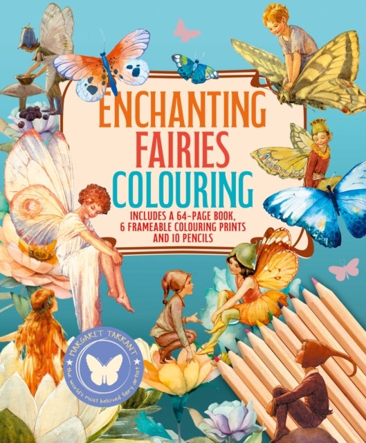 Enchanting Fairies Colouring Kit - Includes a 64-Page Book, 6 Frameable Colouring Prints and 10 Pencils